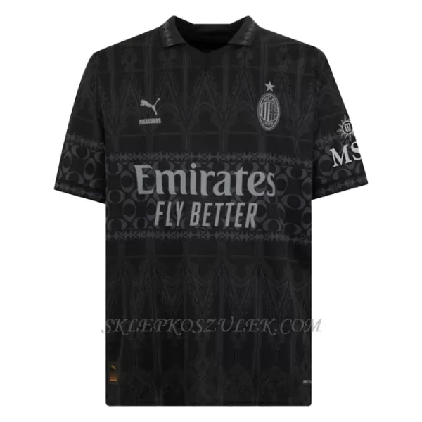 Koszulka Piłkarska AC Milan Rafael Leão 10 Męska Czwarta 2023/24 Czarny