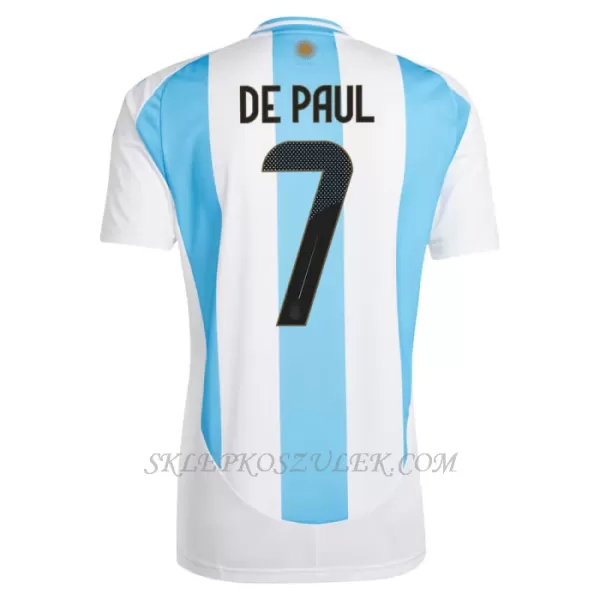 Koszulka Piłkarska Argentyna Rodrigo de Paul 7 Męska Domowa 2024