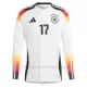 Koszulka Piłkarska Niemcy Florian Wirtz 17 Męska Domowa Euro 2024 Długi Rękaw