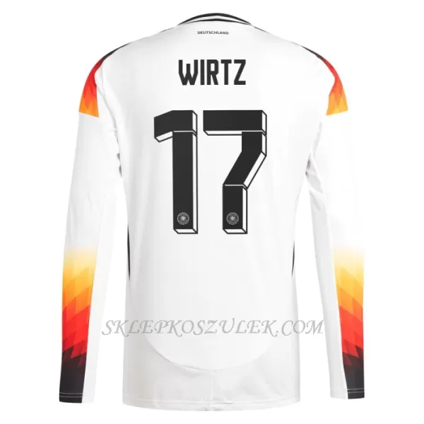 Koszulka Piłkarska Niemcy Florian Wirtz 17 Męska Domowa Euro 2024 Długi Rękaw