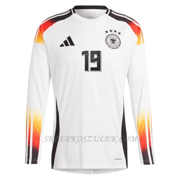 Koszulka Piłkarska Niemcy Leroy Sané 19 Męska Domowa Euro 2024 Długi Rękaw