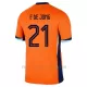 Koszulka Piłkarska Holandia Frenkie de Jong 21 Dziecięca Domowa Euro 2024
