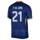 Koszulka Piłkarska Holandia Frenkie de Jong 21 Dziecięca Wyjazdowa Euro 2024
