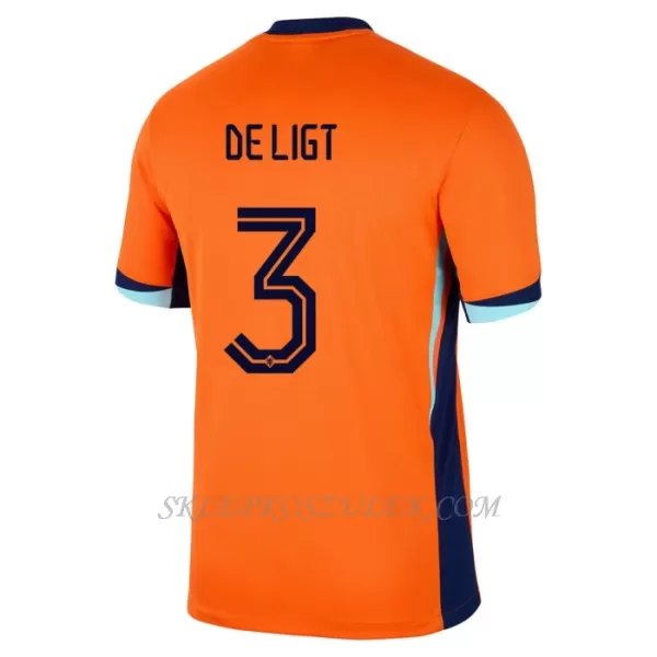 Koszulka Piłkarska Holandia Matthijs de Ligt 3 Dziecięca Domowa Euro 2024