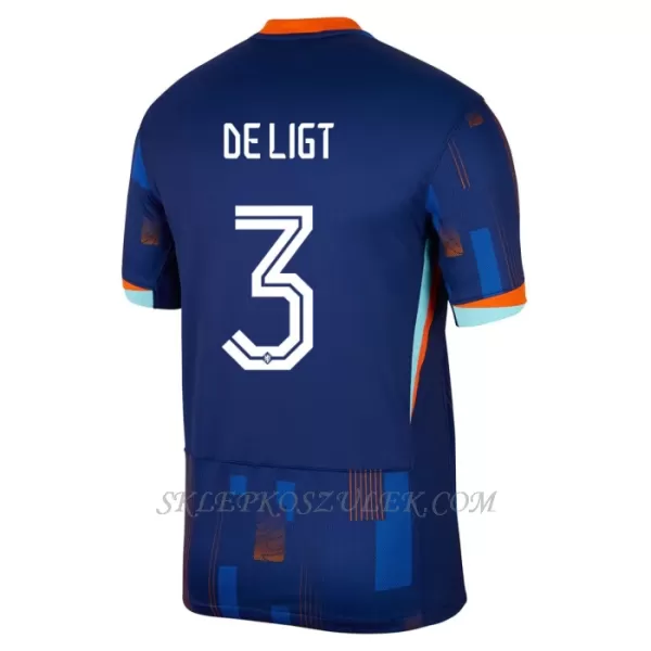 Koszulka Piłkarska Holandia Matthijs de Ligt 3 Dziecięca Wyjazdowa Euro 2024