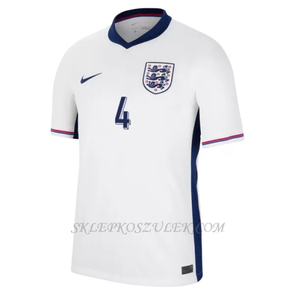 Koszulka Piłkarska Anglia Declan Rice 4 Męska Domowa Euro 2024