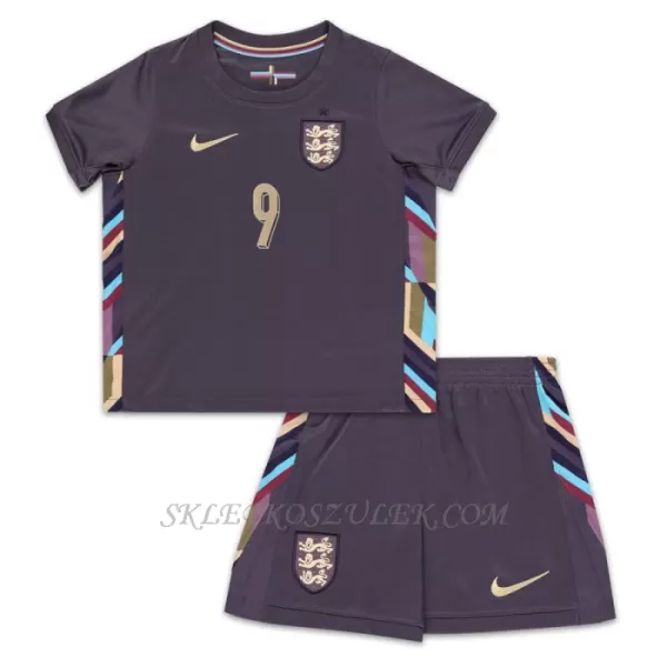 Koszulka Piłkarska Anglia Harry Kane 9 Dziecięca Wyjazdowa Euro 2024