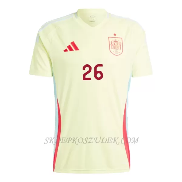 Koszulka Piłkarska Hiszpania Pedri 26 Męska Wyjazdowa Euro 2024