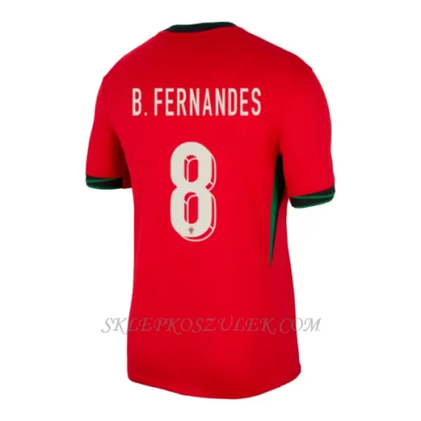 Koszulka Piłkarska Portugalia Bruno Fernandes 8 Dziecięca Domowa Euro 2024