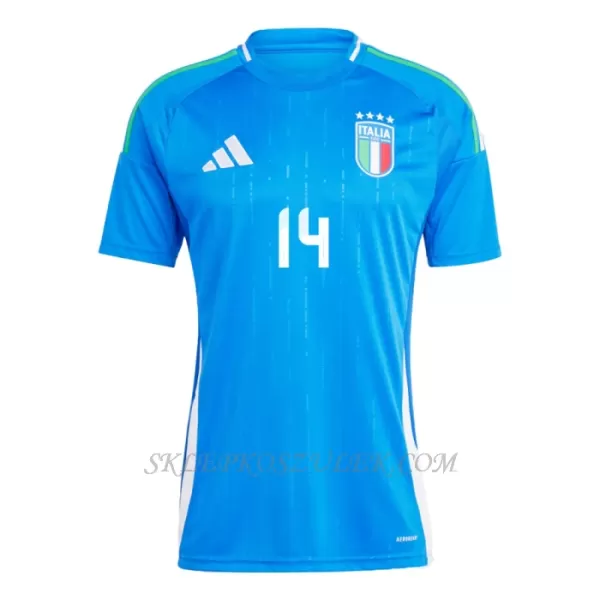Koszulka Piłkarska Włochy Federico Chiesa 14 Męska Domowa Euro 2024
