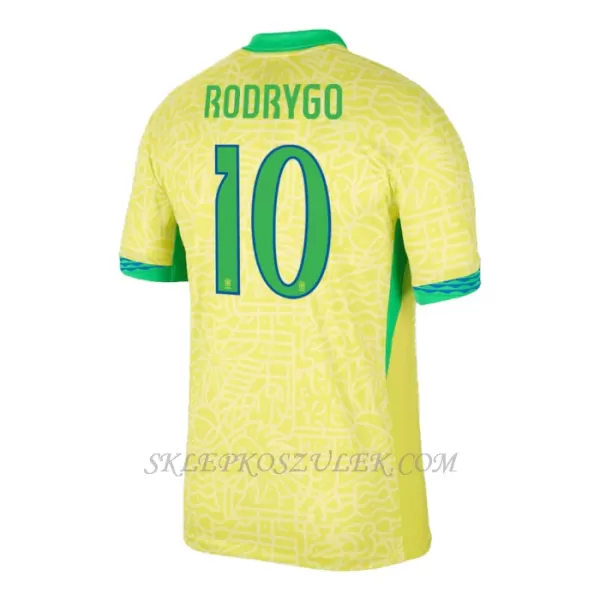 Koszulka Piłkarska Brazylia Rodrygo Goes 10 Męska Domowa 2024