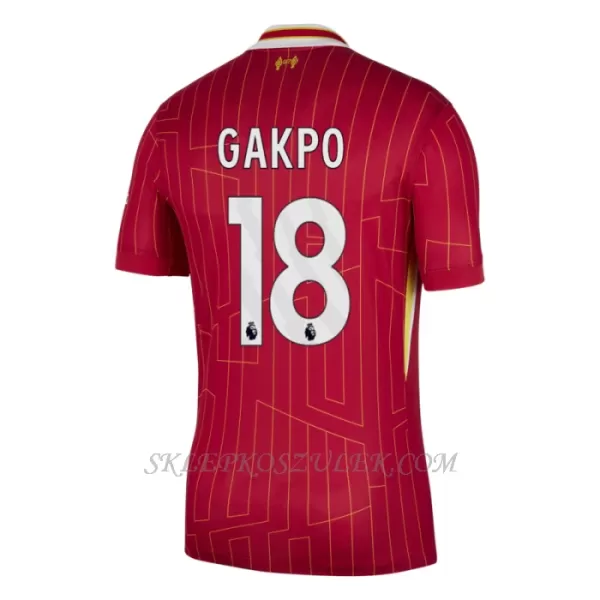 Koszulka Piłkarska Liverpool Cody Gakpo 18 Dziecięca Domowa 2024/25