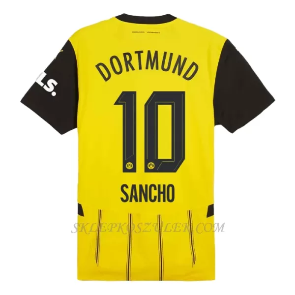 Koszulka Piłkarska Borussia Dortmund Jadon Sancho 10 Dziecięca Domowa 2024/25