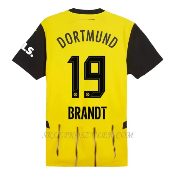 Koszulka Piłkarska Borussia Dortmund Julian Brandt 19 Dziecięca Domowa 2024/25
