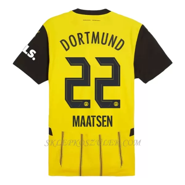 Koszulka Piłkarska Borussia Dortmund Maatsen 22 Dziecięca Domowa 2024/25