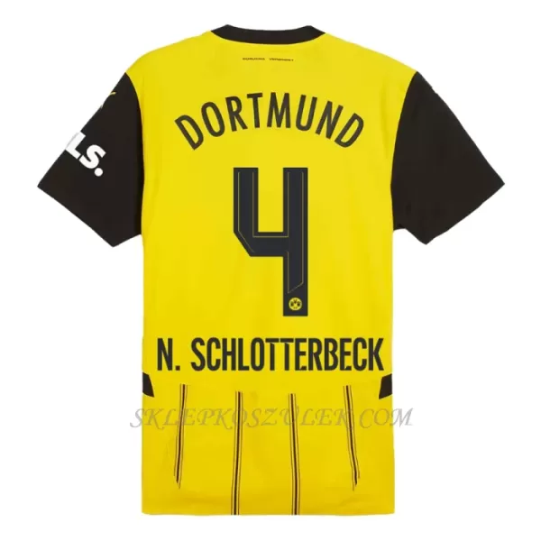 Koszulka Piłkarska Borussia Dortmund Nico Schlotterbeck 4 Dziecięca Domowa 2024/25