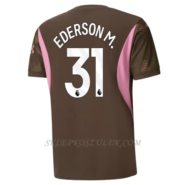 Koszulka Piłkarska Bramkarska Manchester City Ederson Moraes 31 Męska Domowa 2024/25