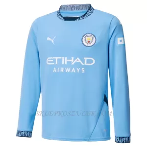 Koszulka Piłkarska Manchester City Champions 24 Męska Domowa 2024/25 Długi Rękaw