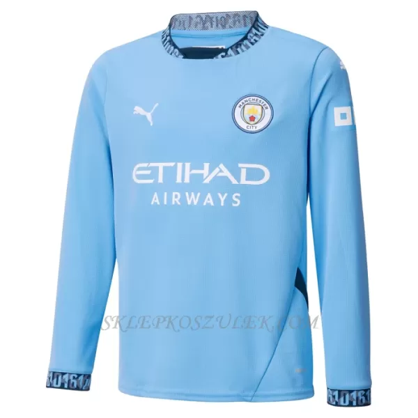 Koszulka Piłkarska Manchester City Kevin De Bruyne 17 Męska Domowa 2024/25 Długi Rękaw