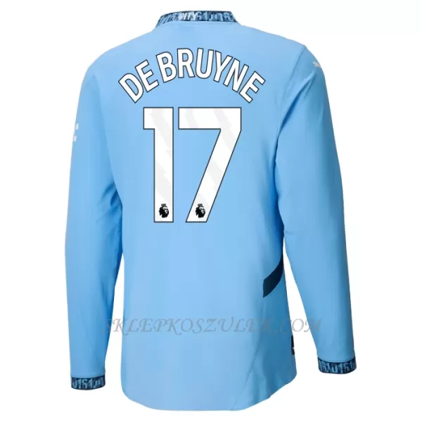 Koszulka Piłkarska Manchester City Kevin De Bruyne 17 Męska Domowa 2024/25 Długi Rękaw
