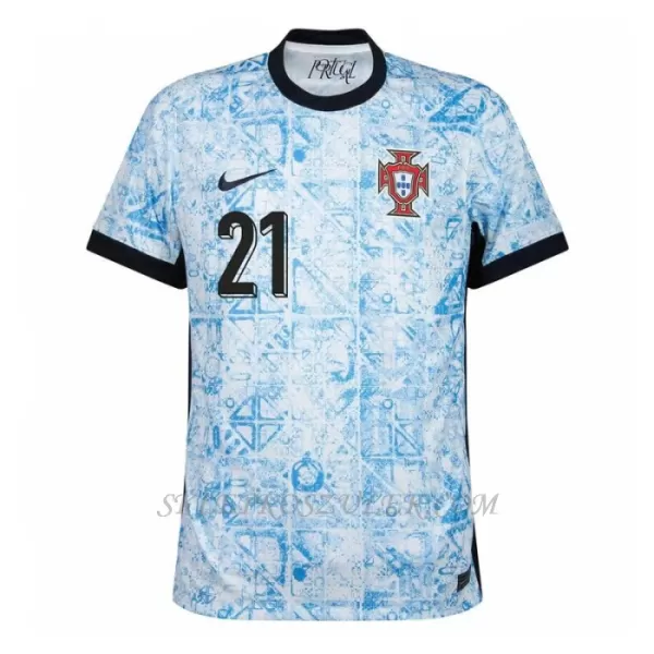 Koszulka Piłkarska Portugalia Diogo Jota 21 Męska Wyjazdowa Euro 2024