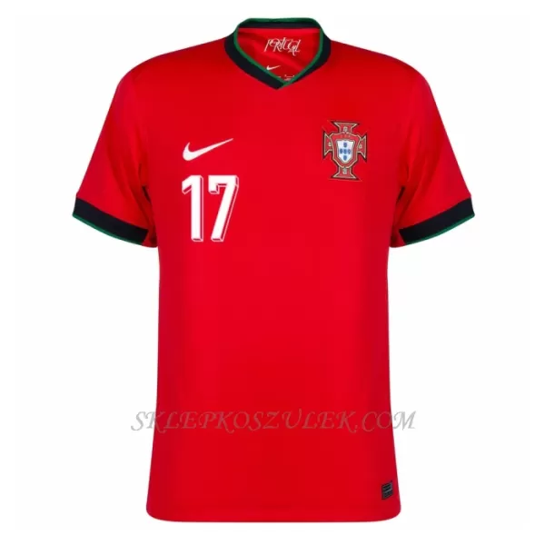 Koszulka Piłkarska Portugalia Rafael Leão 17 Męska Domowa Euro 2024