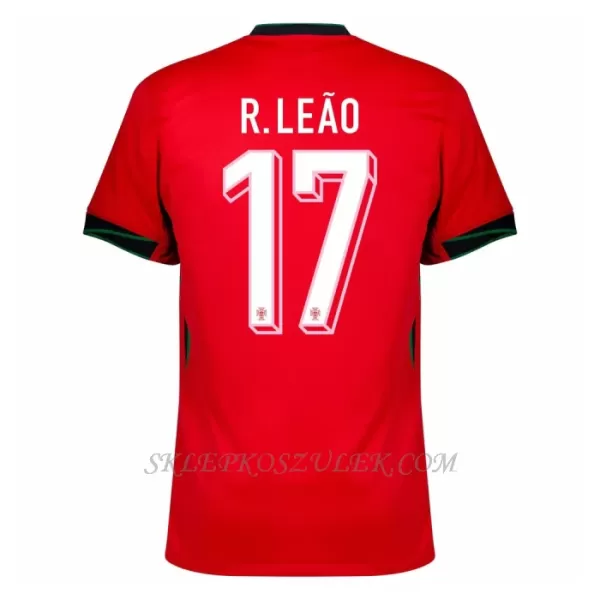 Koszulka Piłkarska Portugalia Rafael Leão 17 Męska Domowa Euro 2024