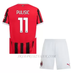 Koszulka Piłkarska AC Milan Christian Pulišić 11 Dziecięca Domowa 2024/25