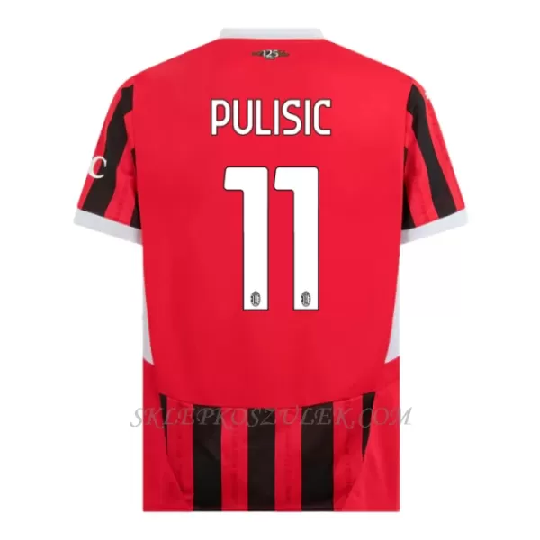 Koszulka Piłkarska AC Milan Christian Pulišić 11 Dziecięca Domowa 2024/25