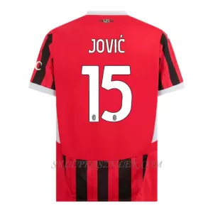 Koszulka Piłkarska AC Milan Jovic 15 Męska Domowa 2024/25