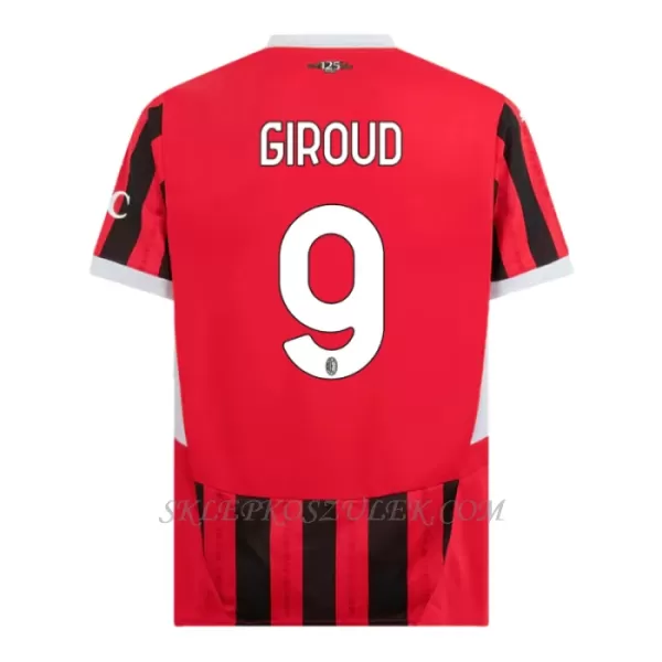 Koszulka Piłkarska AC Milan Olivier Giroud 9 Dziecięca Domowa 2024/25
