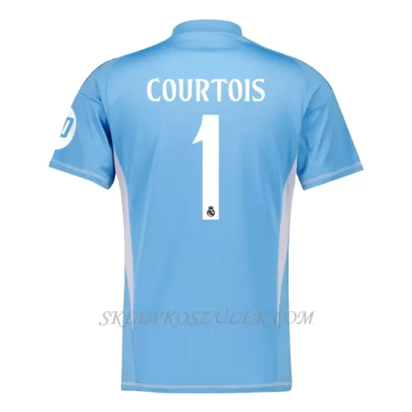 Koszulka Piłkarska Bramkarska Real Madryt Thibaut Courtois 1 Dziecięca Domowa 2024/25