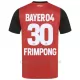 Koszulka Piłkarska Bayer 04 Leverkusen Jeremie Frimpong 30 Dziecięca Domowa 2024/25