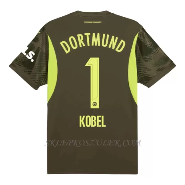 Koszulka Piłkarska Bramkarska Borussia Dortmund Kobel 1 Dziecięca Wyjazdowa 2024/25