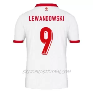 Koszulka Piłkarska Polska Robert Lewandowski 9 Męska Domowa Euro 2024