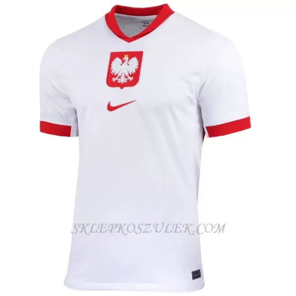 Koszulka Piłkarska Polska Robert Lewandowski 9 Męska Domowa Euro 2024