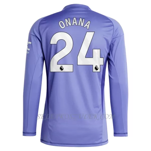 Koszulka Piłkarska Bramkarska Manchester United Onana 24 Męska Domowa 2024/25 Długi Rękaw