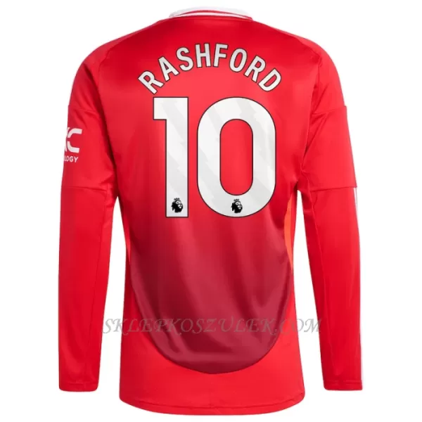 Koszulka Piłkarska Manchester United Marcus Rashford 10 Męska Domowa 2024/25 Długi Rękaw