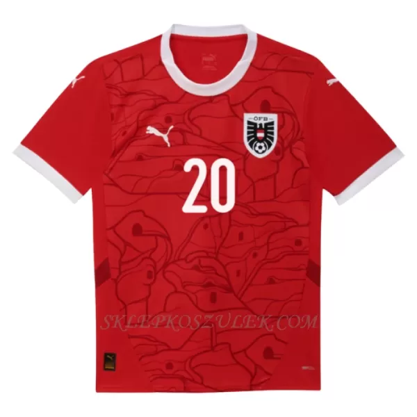 Koszulka Piłkarska Austria Konrad Laimer 20 Męska Domowa Euro 2024