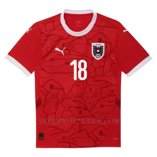 Koszulka Piłkarska Austria Romano Schmid 18 Męska Domowa Euro 2024