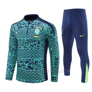 Brazylia Zestaw Bluzy Treningowej Męska 2024/25 Zielony