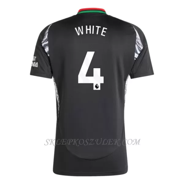 Koszulka Piłkarska Arsenal White 4 Dziecięca Wyjazdowa 2024/25