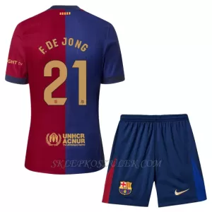 Koszulka Piłkarska FC Barcelona Frenkie de Jong 21 Dziecięca Domowa 2024/25