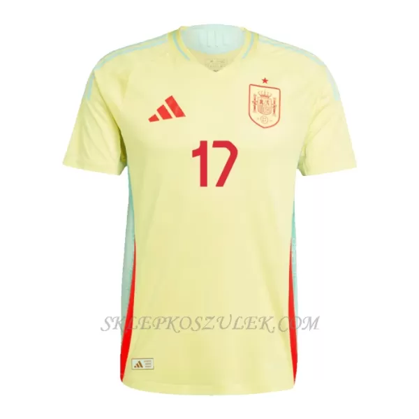 Koszulka Piłkarska Hiszpania Williams JR 17 Męska Wyjazdowa Euro 2024