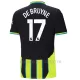 Koszulka Piłkarska Manchester City Kevin De Bruyne 17 Dziecięca Wyjazdowa 2024/25