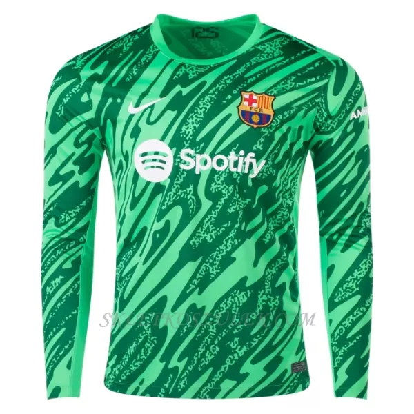 Koszulka Piłkarska Bramkarska FC Barcelona Ter Stegen 1 Męska Domowa 2024/25 Długi Rękaw