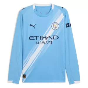 Koszulka Piłkarska Manchester City Męska Domowa 2025/26 Długi Rękaw
