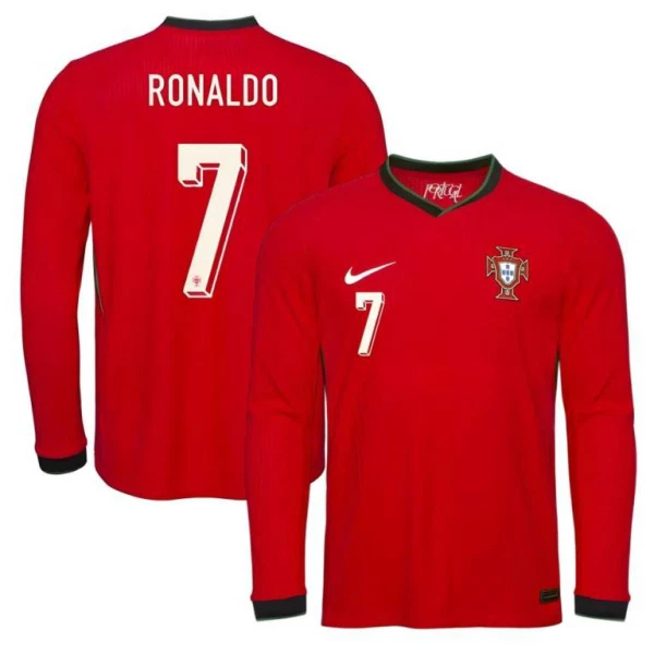 Koszulka Piłkarska Portugalia Cristiano Ronaldo 7 Męska Domowa 2025 Długi Rękaw Koszulka Piłkarska Portugalia Cristiano Ronaldo 7 Męska Domowa 2025 Długi Rękaw