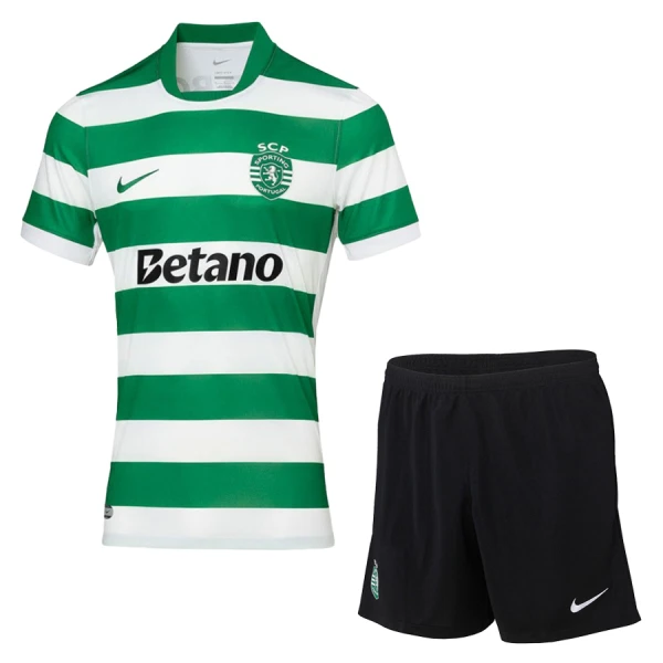 Koszulka Piłkarska Sporting CP Dziecięca Domowa 2025/26 Koszulka Piłkarska Sporting CP Dziecięca Domowa 2025/26