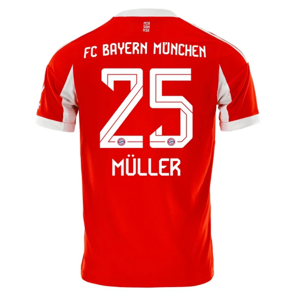 Koszulka Piłkarska FC Bayern Monachium Thomas Müller 25 Dziecięca Domowa 2025/26